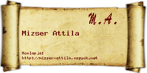 Mizser Attila névjegykártya