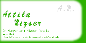 attila mizser business card